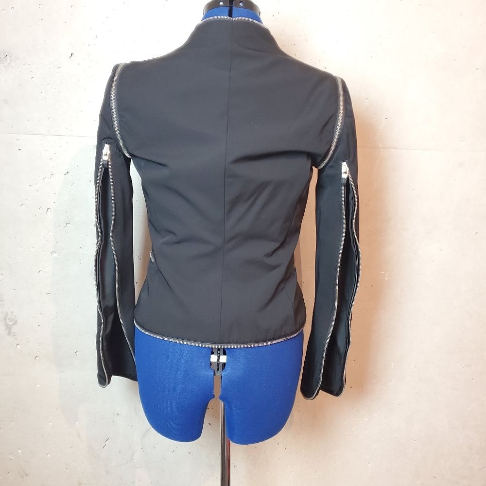 Cache Convertible Zipper Blazer Black Size 2 - image 4